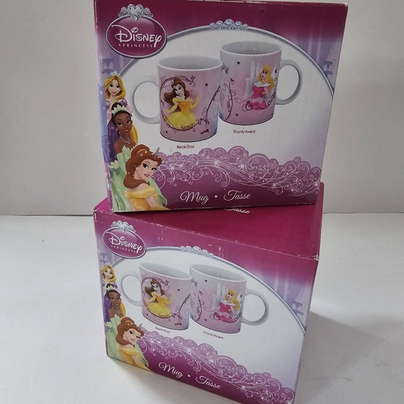Disney Princesses mug  collection mugs in a box set of two 2 classic Bell - Picture 2 of 8